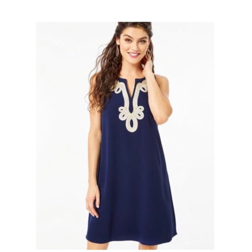 NWT Lilly Pulitzer Cherlyn Soft Shift Dress Navy